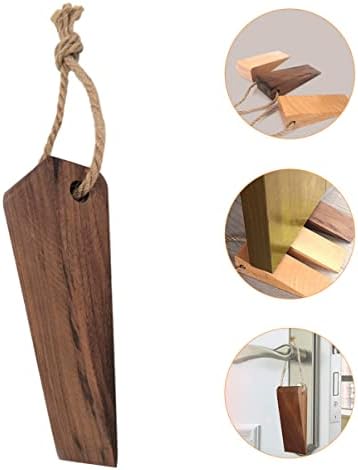 Decoração de casa doiTool 1pc Bottom Baby Bumper Gaps Mount Holder Sturdy Stop Stopper Rape Rope Non Protector Home Parede Brown Brown Pesado Trabalhos Anti-Office Porta de madeira