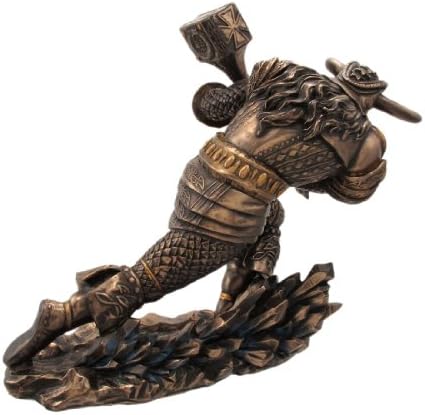 PTC Mighty Thor com martelo nórdico mitologia deus resina estátua estatueta