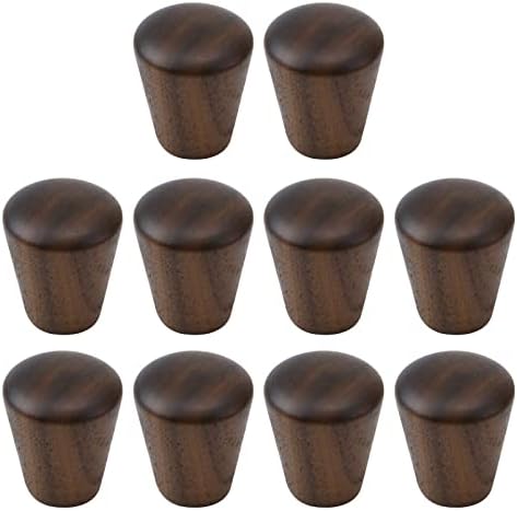 Wealrit 10 PCs pequenos botões de gabinete de cone com parafusos, alças de gaésia, alças de gabinete de madeira para gaveta