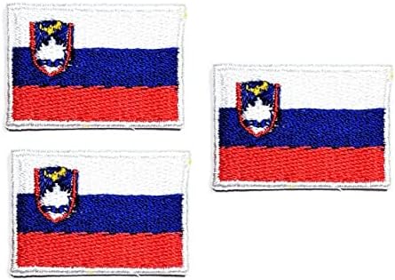 Conjunto de bandeira da Mini Mini Slovenia. Exército militar nacional slovenia bandeira bordada ferro bordado em adesivos de remendos