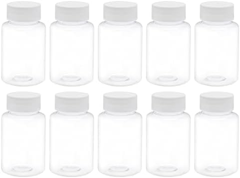 Garrafa de reagente química de 20 PCs, recipientes de laboratório com boca larga | Armazenamento líquido, ótimo para laboratório, lojas, fábrica