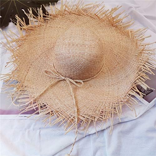 Chapéu de palha do sol feminino Viagem UV Viagem Viagem dobrável Chapéu de balde vintage Caphe de pesca de praia vintage