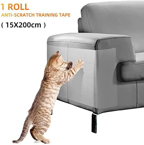 Adesivo de mobília de animais de estimação de PVC adesivo de arranhão anti-arranhão transparente para sofá de gato doméstico,