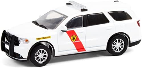 2018 Durango White com Red Stripes New Jersey State Forest Fire Fire Hobby Exclusivo 1/64 Diecast Model Car de Greenlight 30267