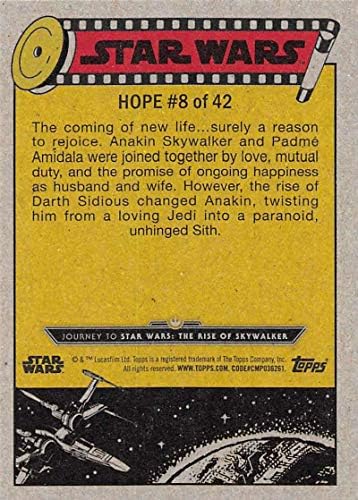 2019 Topps Star Wars Journey to Rise of Skywalker 8 Big News Trading Card de Padme