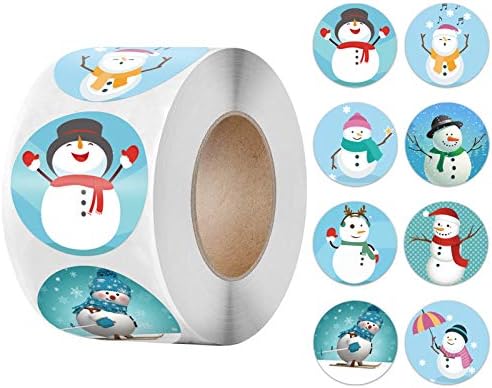 Pacote adesivos de Natal Decorações de etiquetações Presente 1 rolo 500 adesivos Decorações de personalidade da moda Pacotes