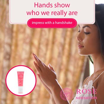 Sensação de rosa Anti envelhecimento Creme das mãos - creme de mão premium para a mão mais suave, bonita e saudável pele,