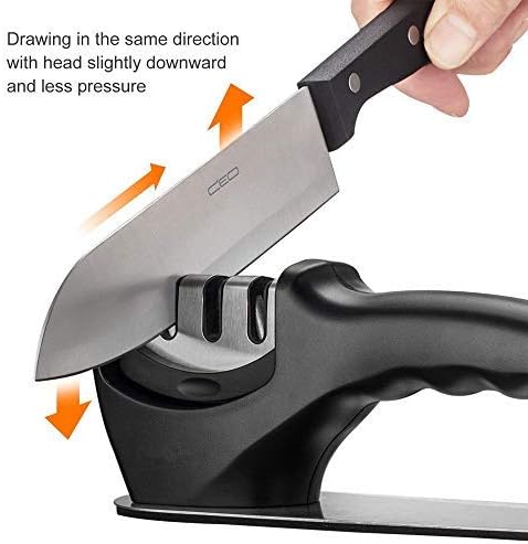 Apontador de faca de cozinha em três estágios, ferramenta de afiar facas profissionais para restaurar lâminas não