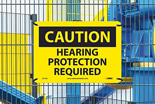 Marcador nacional C513A Proteção auditiva exigia o sinal de cautela, 0,04 , alumínio, 7 x 10