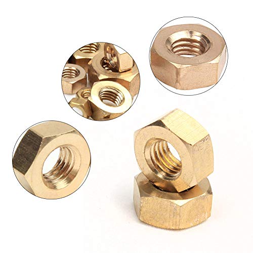 XIEAI Hexagon Head Lock Nuts - Brass Hex Lock Metric Medric Hardware Ferramenta Ferramentas M16