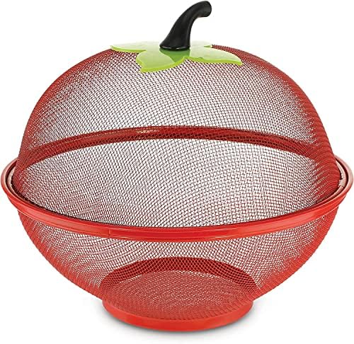 Cesta de frutas Zenvy - cesta de frutas em forma de maçã com tampa
