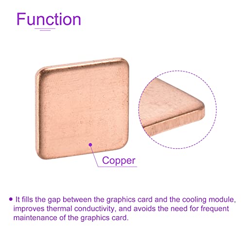 DMIOTECH 10 pacote 15 x 15 x 1,5 mm kit térmico de cobre chips ic chipsinque de calor calço mais laptop para resfriamento