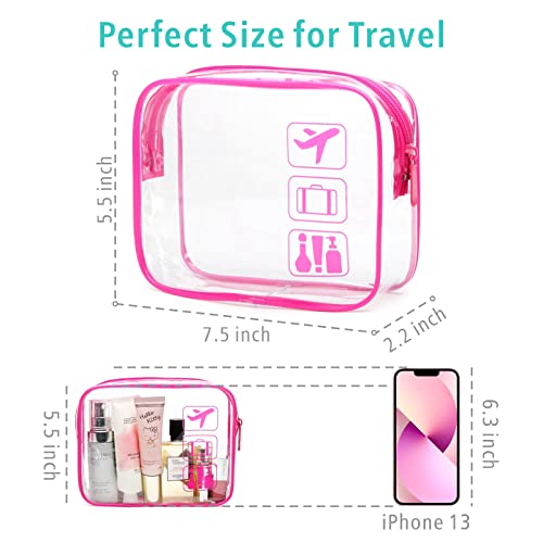 Bolsa de higiene pessoal aprovada pela TSA - Facos de higiene pessoal transparentes de cor 5 - Bolsa de viagem de tamanho