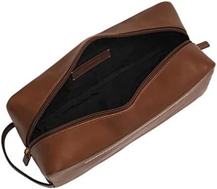 Fossil Men's Leather Travel Hanketness Bag Shave Dopp Kit