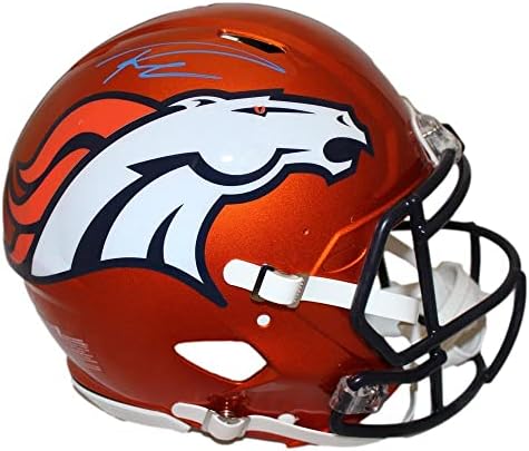Russell Wilson autografou o Denver Broncos Authentic Flash Helmet Fan 36556 - Capacetes NFL autografados