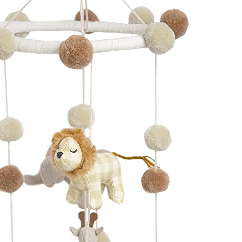 Crane Baby Mobile para berço, Décora de Berçário Safari para meninos e meninas, teto pendurado, 11 x 28