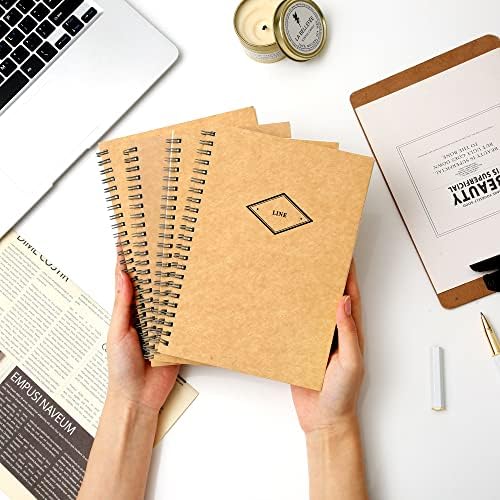 4 Pack Spiral Notebook Sketchbooks governados no revista Caders para trabalho, Caderno de escritórios da escola Supplias