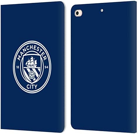 Caixa de cabeça projeta oficialmente licenciado Manchester City Man City FC Black White Mono Badge Livro de couro Caixa