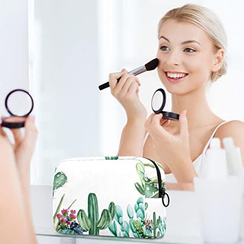 Tbouobt Bolsa cosmética para mulheres, bolsas de maquiagem Bolsa de higiene pessoal espaçosa presente de viagem, plantas