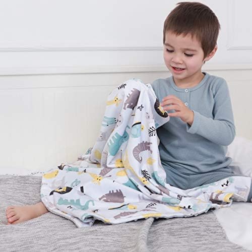 Boritar Dinosaur Loveys for Babies Soft Security Planta de segurança+cobertor de bebê para meninos Minky macio com apoio pontilhado de dupla camada