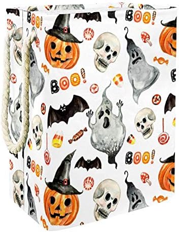 Happy Happy Halloween Pattern com lanterna Jack 300d Oxford PVC Roupas à prova d'água cesto de roupa grande para cobertores