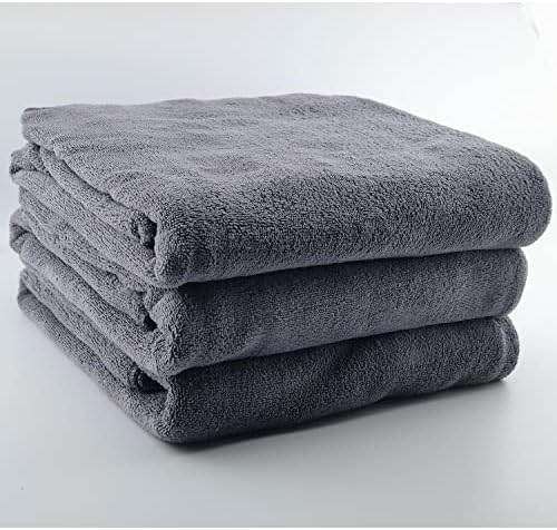 LuuCoz 6 embalagem de microfibra extra grande toalhas de secagem/toalhas de banho seco