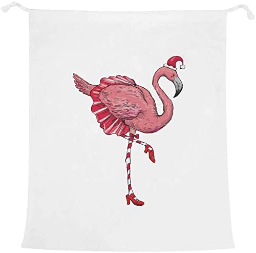 Azeeda 'Christmas Flamingo' Lavanderia/Bolsa de Lavagem/Armazenamento