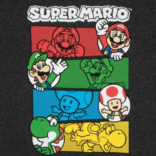 Nintendo Super Mario Hoodie e T-Shirt Combo 2-Pack for Boys, Meninos Super Mario Hooded Selto e conjunto de pacote Tee