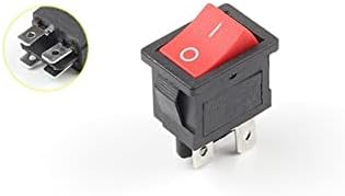 Chave de balanço Zaahh 5 PCs/lote kcd1 4 pinos 21 * 15mm Off de carro de barco On-off Rocker Switch 6a/250V AC 10a/125V AC