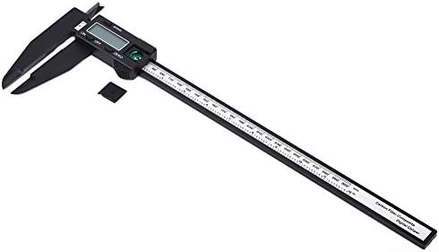 Pali -eletrônica de 150 mm/300mm, ferramenta de medição de fibra de carbono digital com tela de display, régua de carbono com medição longa da mandíbula para carpintaria escolar