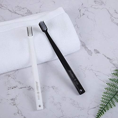 Escova de dente mahza bambu escova de dentes de dentes de carvão preto e branco escova de dentes macios