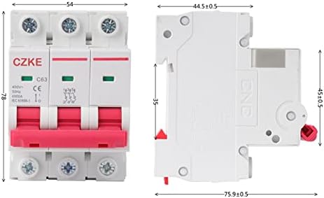 SNKB 1P/2P/3P DIVERRADOR MINIATURO DO CIRBOLADOR MCB Capacidade de quebra de montagem do trilho DIN 6A/10A/16A/20A/25A/32A/40A/50A/63A