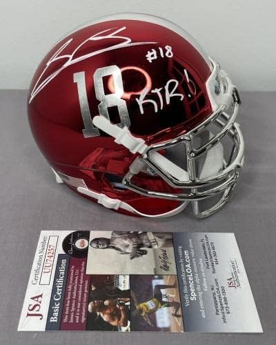 Slade Bolden assinou o mini capacete de futebol do Alabama Chrome com JSA Coa & Proof - Mini capacetes da faculdade autografados