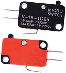 Botão liga/desliga 5pcs/lote 250v 16a Microwave Forn Door Arcade Cherry Push Button SPDT 1 NO 1 NC Micro-Switch V-15-1C25