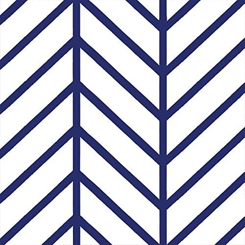 Herringbone Line Wallpaper - Marinha - 2 pés x 9 pés - 6pk - Por Simple Shapes ®