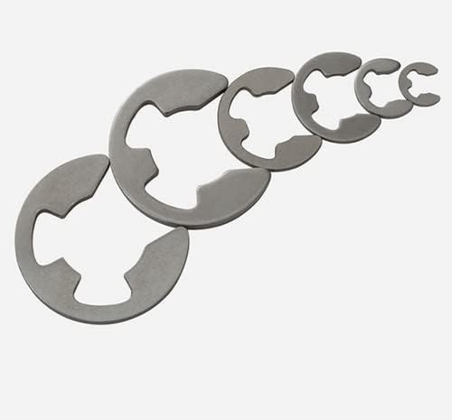 Bolsa de 100pcs 304 Aço inoxidável E Tipo de circlip Ring Retenting Ring Retwork Rings Stainless Aço de aço 1,5-7mm