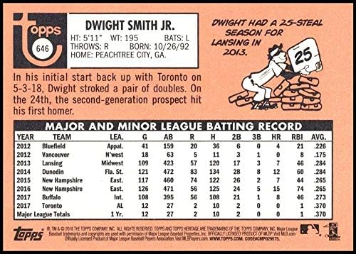 2018 Topps Heritage High Number Baseball #646 Dwight Smith Jr.