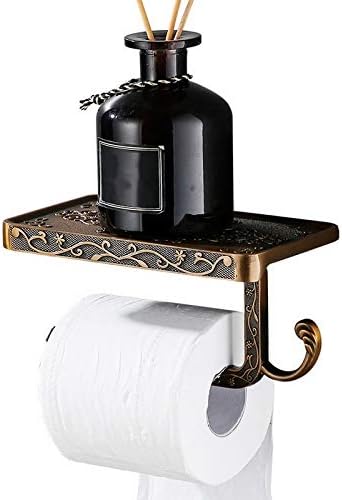 ZhengGuifang Durável Antique Liga de zinco esculpida Artigo para o banheiro de papel celular com o suporte de papel de toalha de banheiro de prateleira Caixas de lenço de papel higiênico de papel higiênico