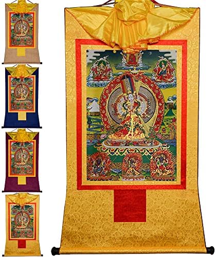Gandhanra Usnisa Sitatapatra, Tibetan Thangka Pintura Arte, Broco Budista Thangka, tapeçaria de Buda com pergaminho