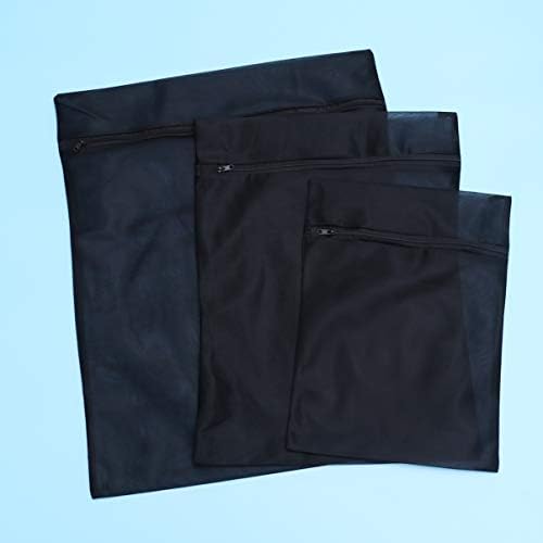Bolsa de cabilock e viagem Delicatos Blush Hosiery Organiza sacos de armazenamento com zíper para lavar roupa de malha preta