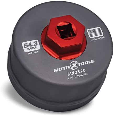 Chave de filtro de óleo MottertX Tools para Toyota Camry, Tundra, Tacoma, 4Runner, RAV4 e MAIS - 64mm 14 FLUTE PRECISÃO CNC
