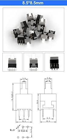 10pcs interruptor não de bloqueio/interruptor de bloqueio de auto-bloqueio 8.5x8.5mm Chave da chave de chave-interruptor-