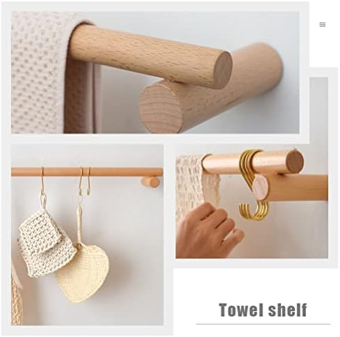 Roupas de toalhas de parede Luozzy Roupas de toalha de banho de madeira Acessórios para banheiros de madeira