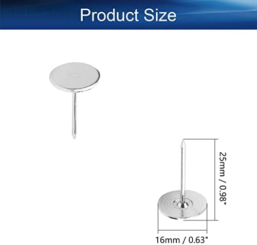 Bettomshin 80pcs estofados unhas unhas unhas 0,63 x 0,98 móveis de cabeça plana decoração de mobília de unhas de mobília