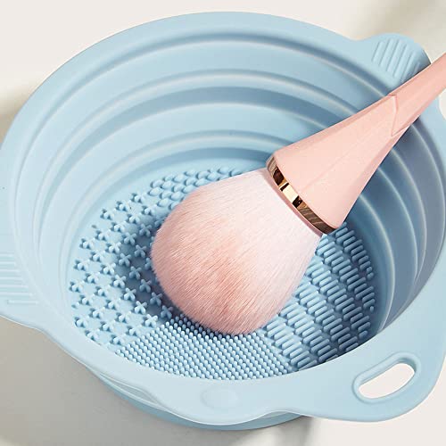 Ponto de limpeza de escova de maquiagem dobrável do gymqian, ferramenta de lavagem de silicone para escova, esponja, pó de