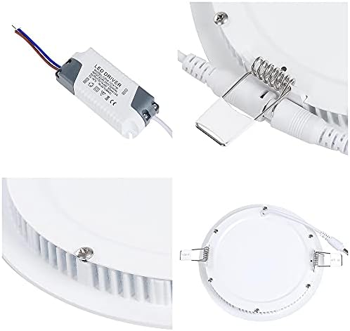 Yescom 10 pacote de 6 polegadas LED de LED embutido Painel de teto ultrafino 3000-3500K Warm White Downlight 9W Eqv 75W Certificado ROHS