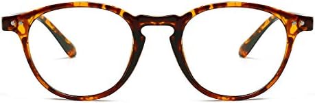 Óculos de bloqueio de luz azul óculos de estrutura redonda vintage para homens