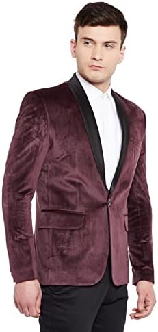 Wintage Men's Premium Velvet Notch Jaqueta de Blazer de Tuxedo de Lappel Tuxed