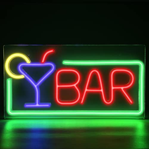 Sinal de neon do bar, fitnate LED NEON Light Sign USB Barra decorativa ABRIL DE MAR