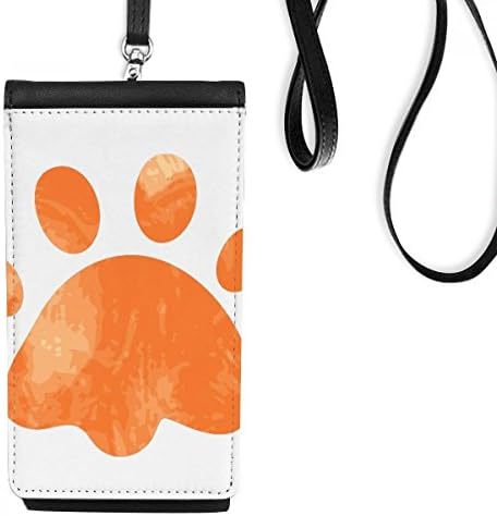 Pedra de gato de pegada de pegada de gato laranja bolsa de correta de telefonia animal pendurado bolsa móvel bolso preto bolso preto